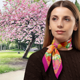 Amaryllis Silk Twill Scarf